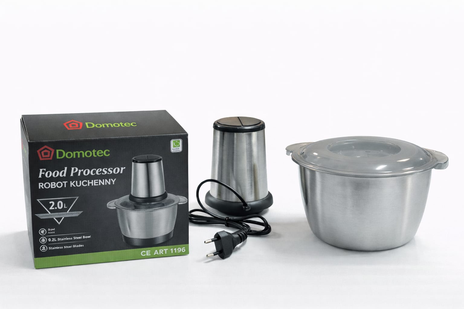 Elektrischer Zerkleinerer 2L Edelstahl